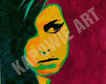 Original acrylic painting, my tribute to the legendary singer Amy Winehouse