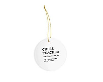 Schaakleraar Keramisch Ornament - Kerstversiering - 3" Cirkel Keramisch Ornament