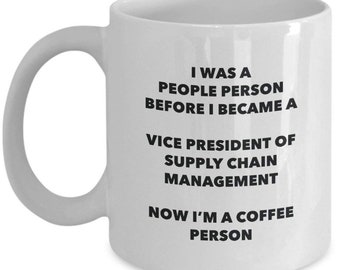 Vice-president van Supply Chain Management Coffee Person Mug - Funny Tea Cocoa Cup - Verjaardag Kerstmis Coffee Lover Cute Gag Gifts Idee