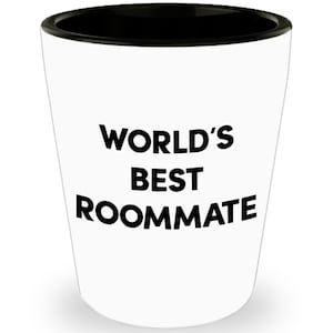 World’s Best Roommate Shot Glasses - Novelty Birthday Christmas Anniversary Gag Gifts Idea