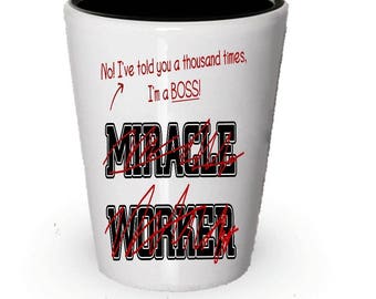 Boss shot glass, Boss Gifts, Funny Boss Gifts, Gift for Boss