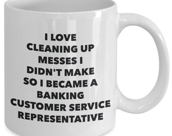 I became a banking customer service representative mug - coffee cup - banking customer service representative gifts - funny novelty birth...