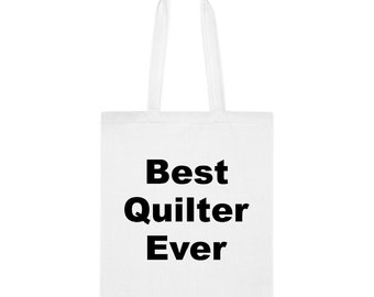 Quilter Tote Bag, Cadeau pour Quilter, Anniversaire, Noël, Idée de cadeaux d’anniversaire, Sac à bandoulière Quilter, Sac fourre-tout réutilisable