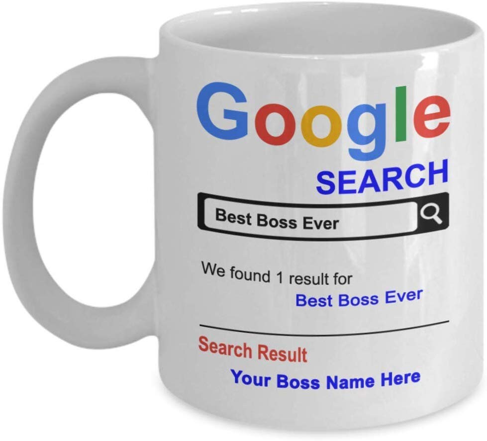 Personalized Boss Mug - Best Boss Ever Coffee Cup - Customized Name Boss Gifts - Gift for Boss - Christmas Birthday Anniversary Gift