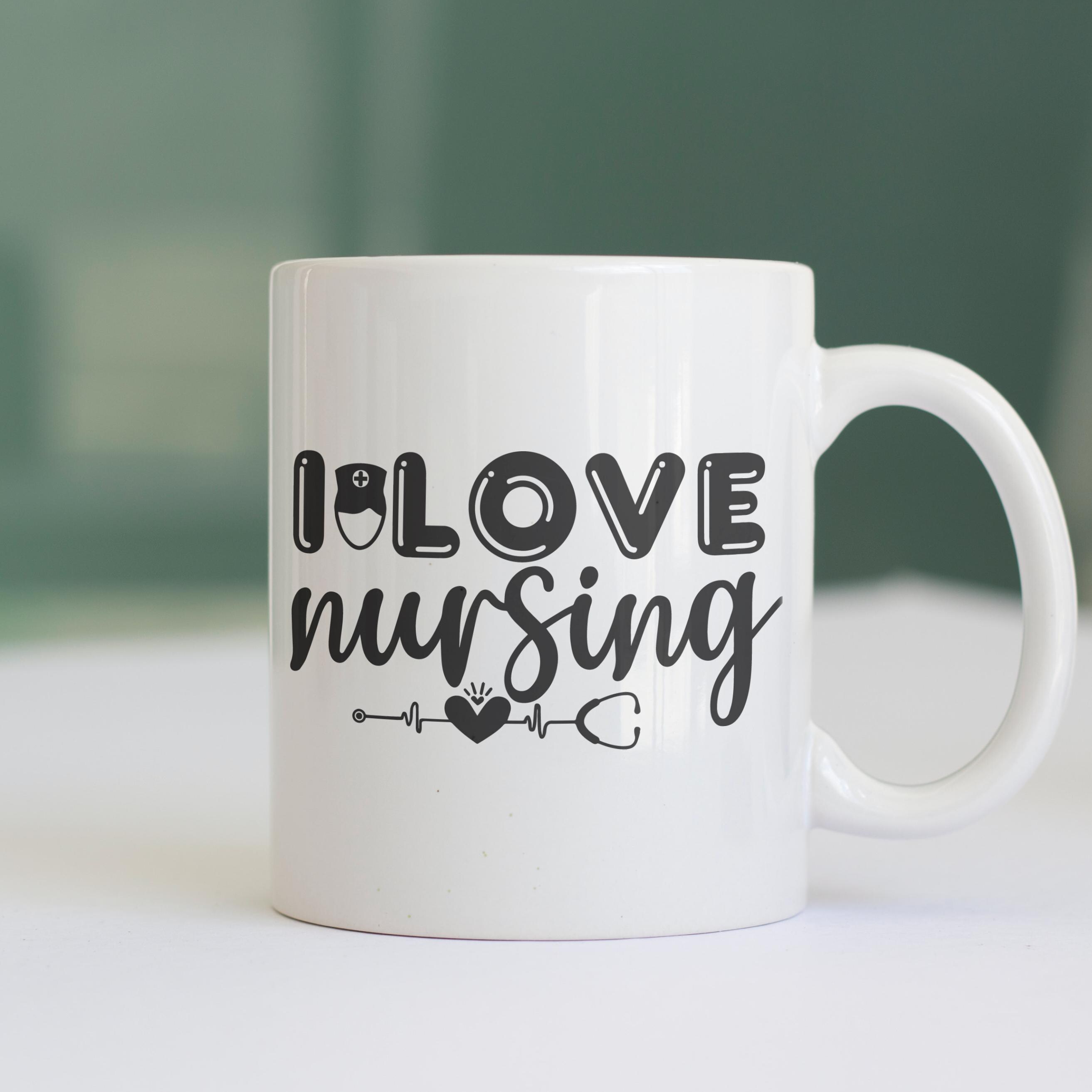 Nurse Mug, I Love Nursing, Coffee Mug, Nurse Gift Idea, Coffee Cup, Gift  for Nurse