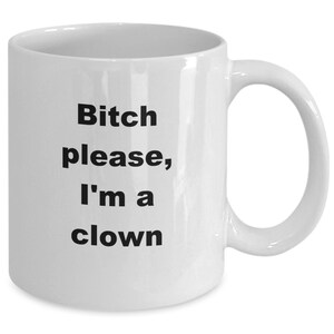 Funny clown mug coffee cup for clowning circus ideas