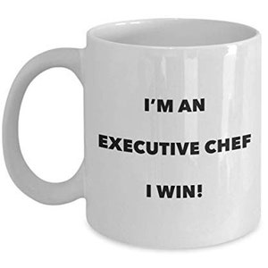 Ik ben een chef-kok mok die ik win - grappige koffiekop - nieuwigheid verjaardag kerst gag geschenken idee