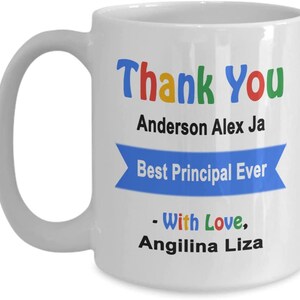 Tasse principale personnalisée, tasse principale, cadeaux principaux, cadeau personnalisé pour principal, cadeau de remerciement principal, cadeau d&#39;appréciation principal
