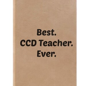 CCD Teacher Notebook, Journal Gift Idea, Ruled Line Pages, Gift Idea, Gratitude Journal, Memory Book, Leatherette Journal