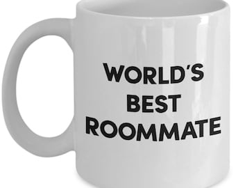 World’s Best Roommate Mug - Funny Tea Hot Cocoa Coffee Cup - Novelty Birthday Christmas Anniversary Gag Gifts Idea