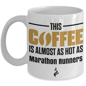 Regalo para corredor de maratón, taza de café de corredor de maratón, taza de corredor de maratón