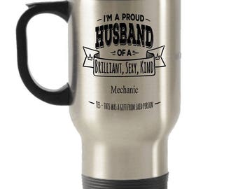 Mechanic Gift, Mechanic Travel mug, Stainless Steel Mug, Insulated Tumblers
