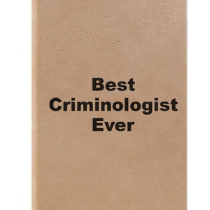 Criminologist Notebook, Journal Gift Idea, Ruled Line Pages, Gift Idea, Gratitude Journal, Memory Book, Leatherette Journal