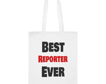 Reporter Red Letters Tote Bag, Gift For Reporter Red Letters, Birthday, Christmas, Anniversary Gifts Idea, Shoulder Bag, Reusable Tote Bag