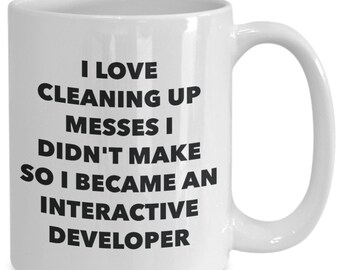 Jag blev en interaktiv utvecklare mugg - kaffekopp - interaktiva utvecklargåvor