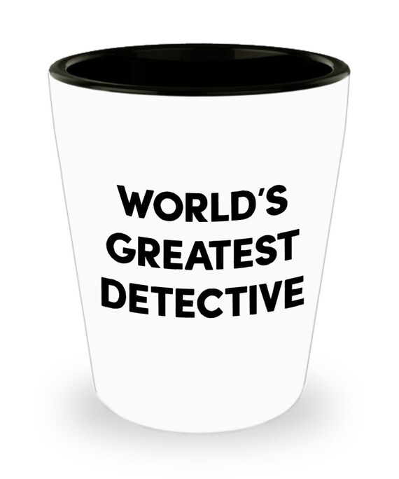 World’s Greatest Detective Shot Glasses Novelty Birthday Christmas  Anniversary Gag Gifts Idea