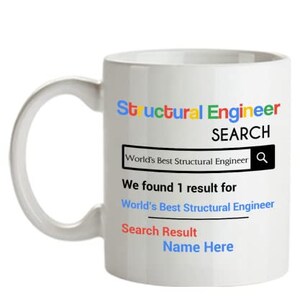 Taza de ingeniero estructural personalizada - Regalos de ingeniero estructural personalizados - Cumpleaños de ingeniero estructural