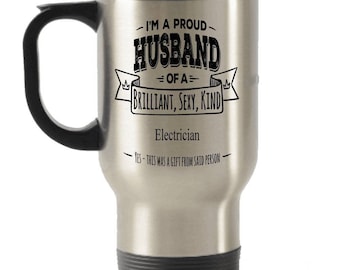 Elektricien reismok, cadeau voor man, elektricien mok, elektricien koffiemok