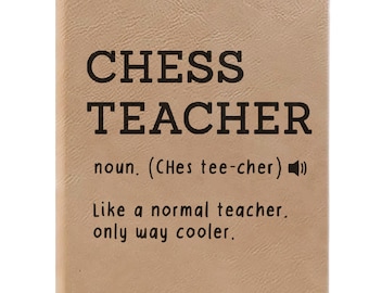 Chess Teacher Notebook, Journal Gift Idea, Ruled Line Pages, Gift Idea, Dankbaarheid Journal, Memory Book, Kunstleer Journal