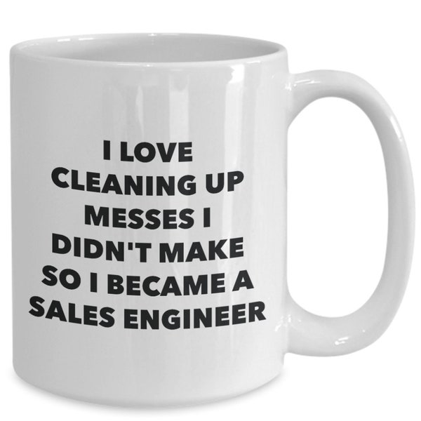 I became a sales engineer mug - coffee cup - sales engineer gifts - funny novelty birthday present idea