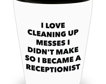 Medical Receptionist Gifts I Became a Medical Receptionist Shot Glass Funny Novelty Birthday Present Idea
