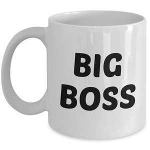 Big Boss Coffee Mug - Funny Tea Hot Cocoa Coffee Cup - Novelty Birthday Christmas Gag Gifts Idea