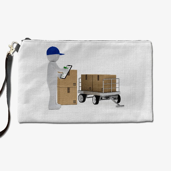 Courier Figure Trolley Makeup Bag, Makeup Lover Cosmetic Bag, Toiletry Bag, Birthday Gift For Her, Makeup Bag For Women, Christmas Gift