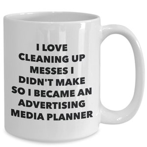 I became an advertising media planner mug - coffee cup - advertising media planner gifts - funny novelty birthday present idea