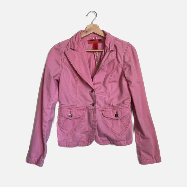 Vtg Y2K Pink Blazer | Early 2000’s Pink Jacket | Size xsmall - small