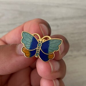 Vintage butterfly metal pin brooch