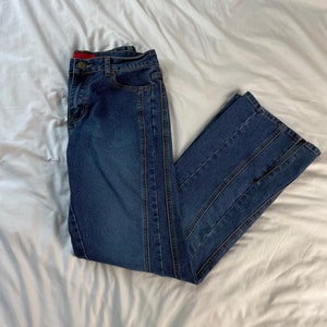 Y2K Flare Jeans | Dark Wash Bootcut Jeans Mid Rise