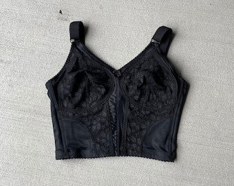black lace corset vintage 90s | 38DD