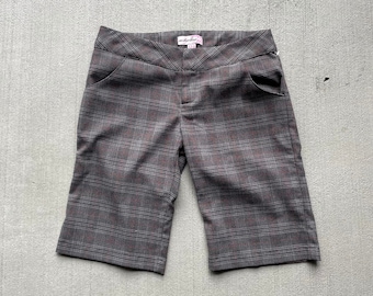 Y2K long plaid shorts | size small