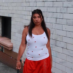 トップス Bibiy ROSETTE TANK TOP bibiy . ROSETTE TANK TOP ローズ タンクトップ bibiy . ROSETTE TANK