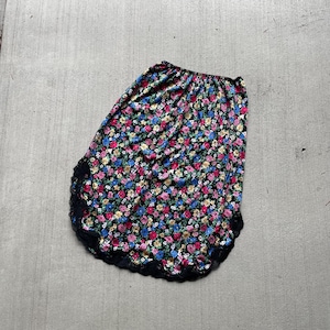 vintage 70s floral slip skirt size xs/s