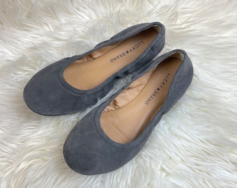 Lucky Brand Grey Suede Ballet Flat | Size US 6.5 Wide