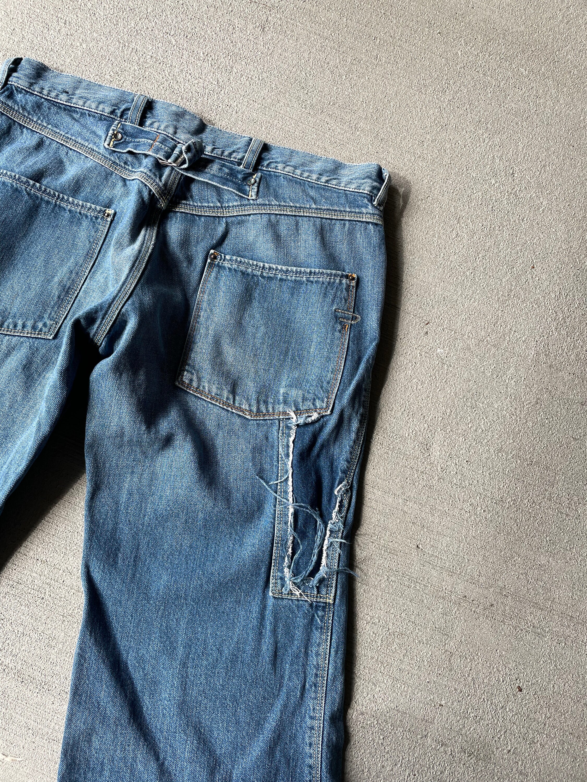 y2k DIESEL flare denim pants 縦落ち w25 鬼ヒゲ FCOOLYEET Flare
