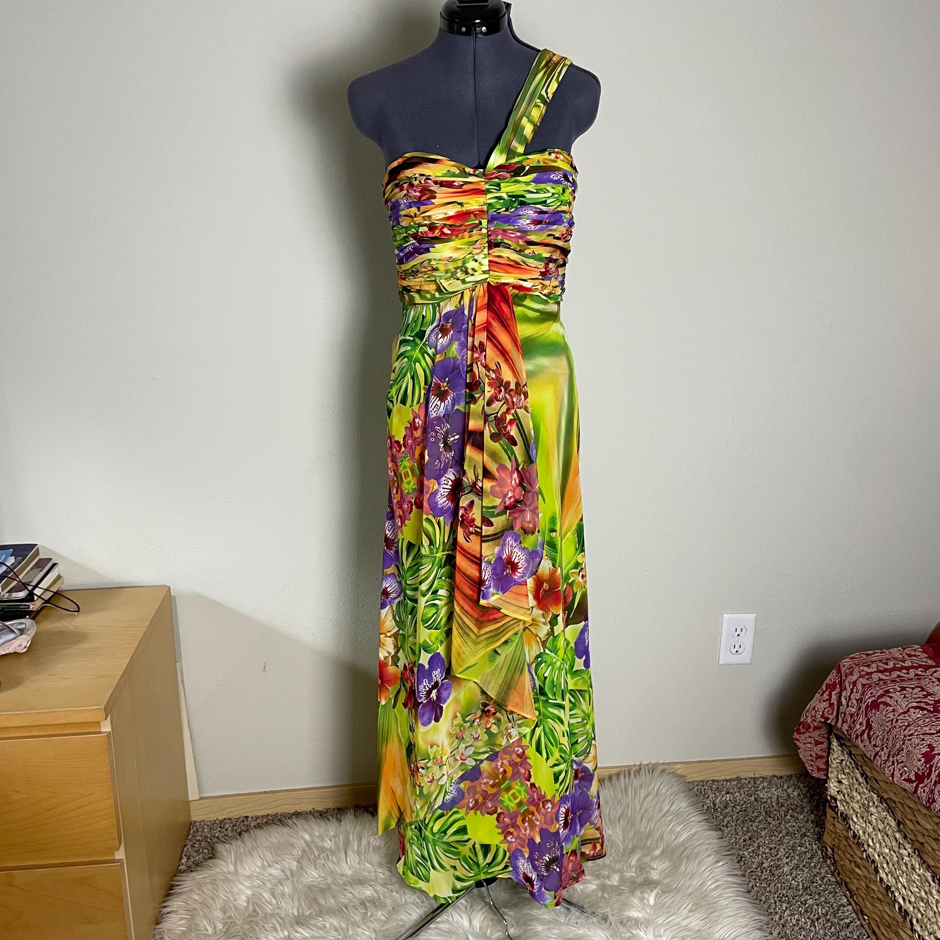 cache dresses 2000s Cache Vintage Y2k 2000's Floral Long Dress Gown Prom Homecoming Wedding  Guest Dress | Size 6