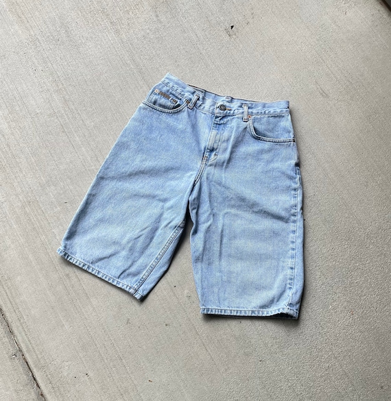 90s Calvin Klein Light Wash Jorts Vintage 90s lon… - image 1