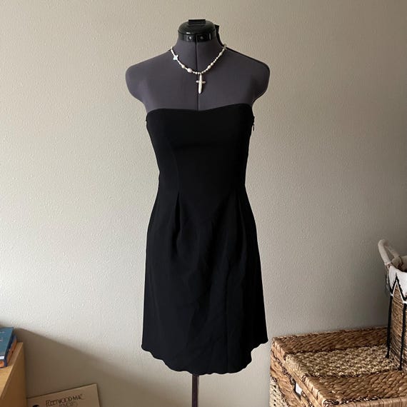 green emerald velvet dress Black Classic Off-Shoulder Satin Mini Dress M main image 1