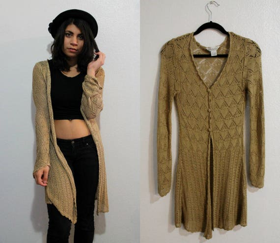 Gold duster cardigan Clearance