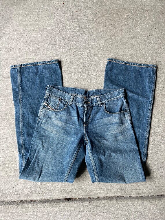 パンツ archive 00s y2k diesel flare denim Diesel Men M Flare Distress Denim Pants Archive Y2K Luxury