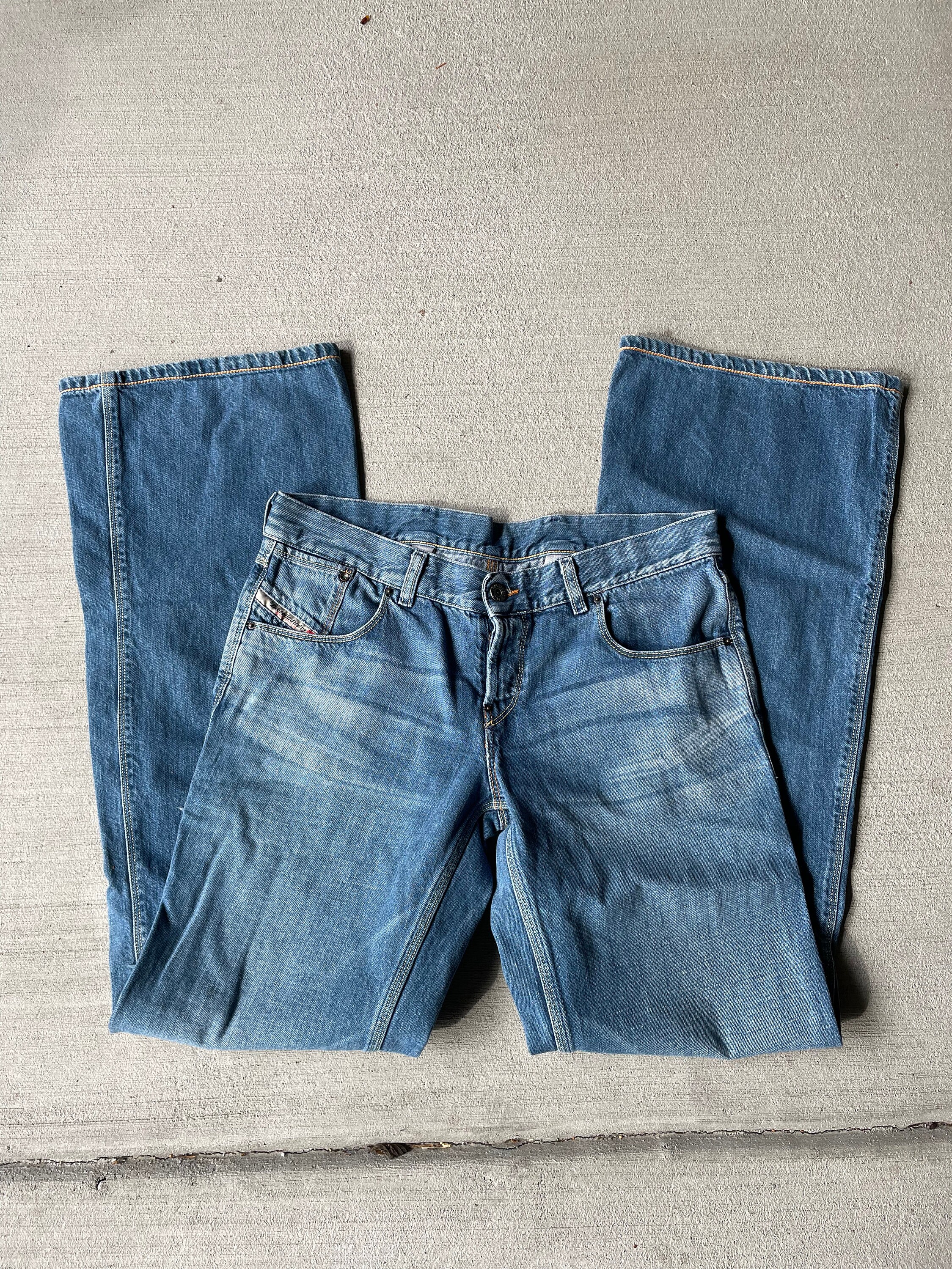パンツ 2000s diesel grunge flare denim pants Women's Flare Jeans | Black/Dark grey | Diesel 1978 D-Akemi