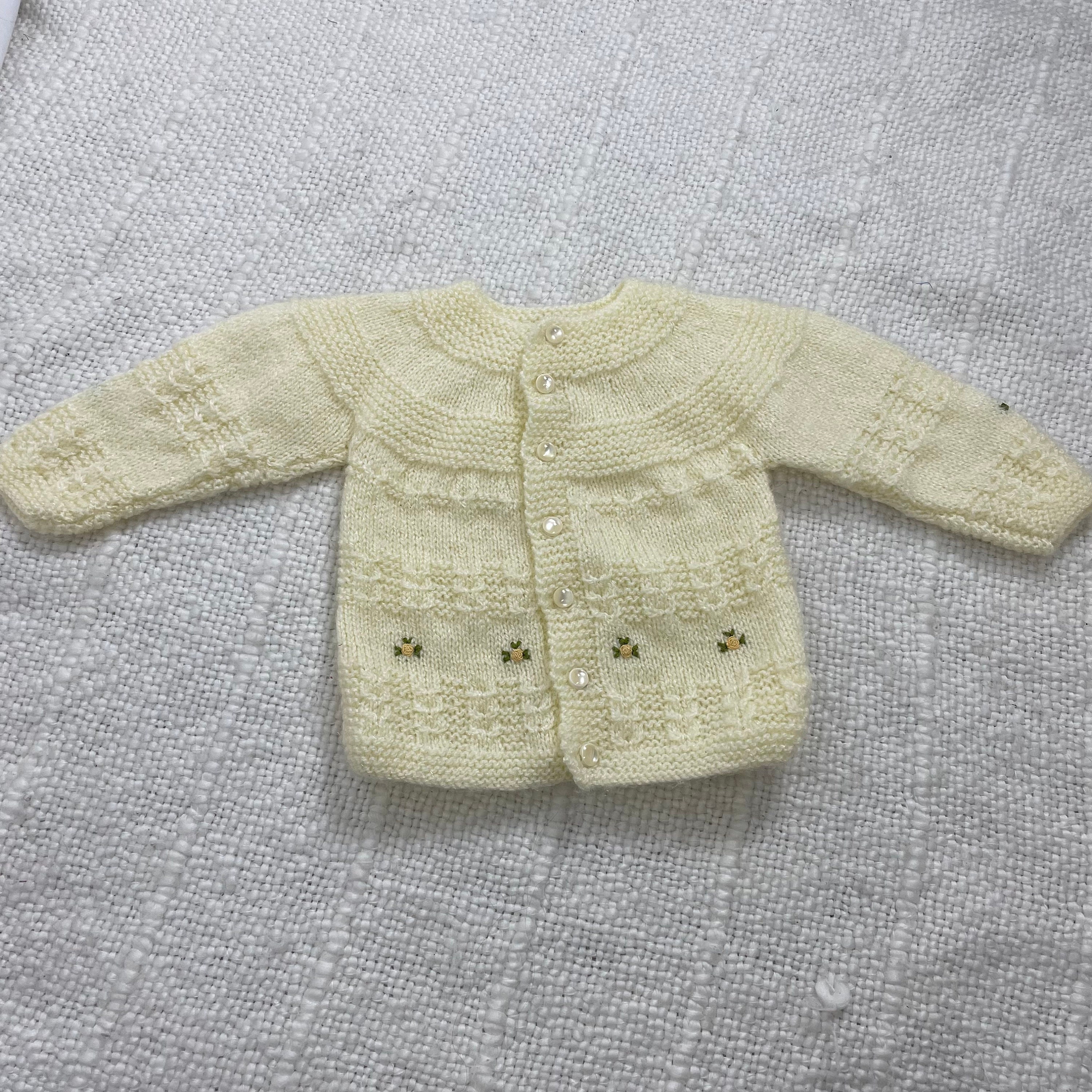 最安値で  Baby/toddler 90s Vintage Handmade Knit Cardigan Rosette カーディガン