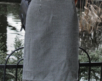 Vintage 60s Houndstooth Pencil Skirt