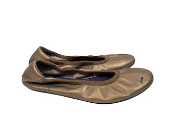 Vintage Puma Ballet Core Flats Y2K Early 2000s Gold Gorpcore | Size US 6