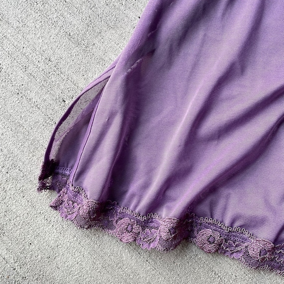 Sz S Y2K Victoria's Secret Sheer Purple Slip Dress - image 4