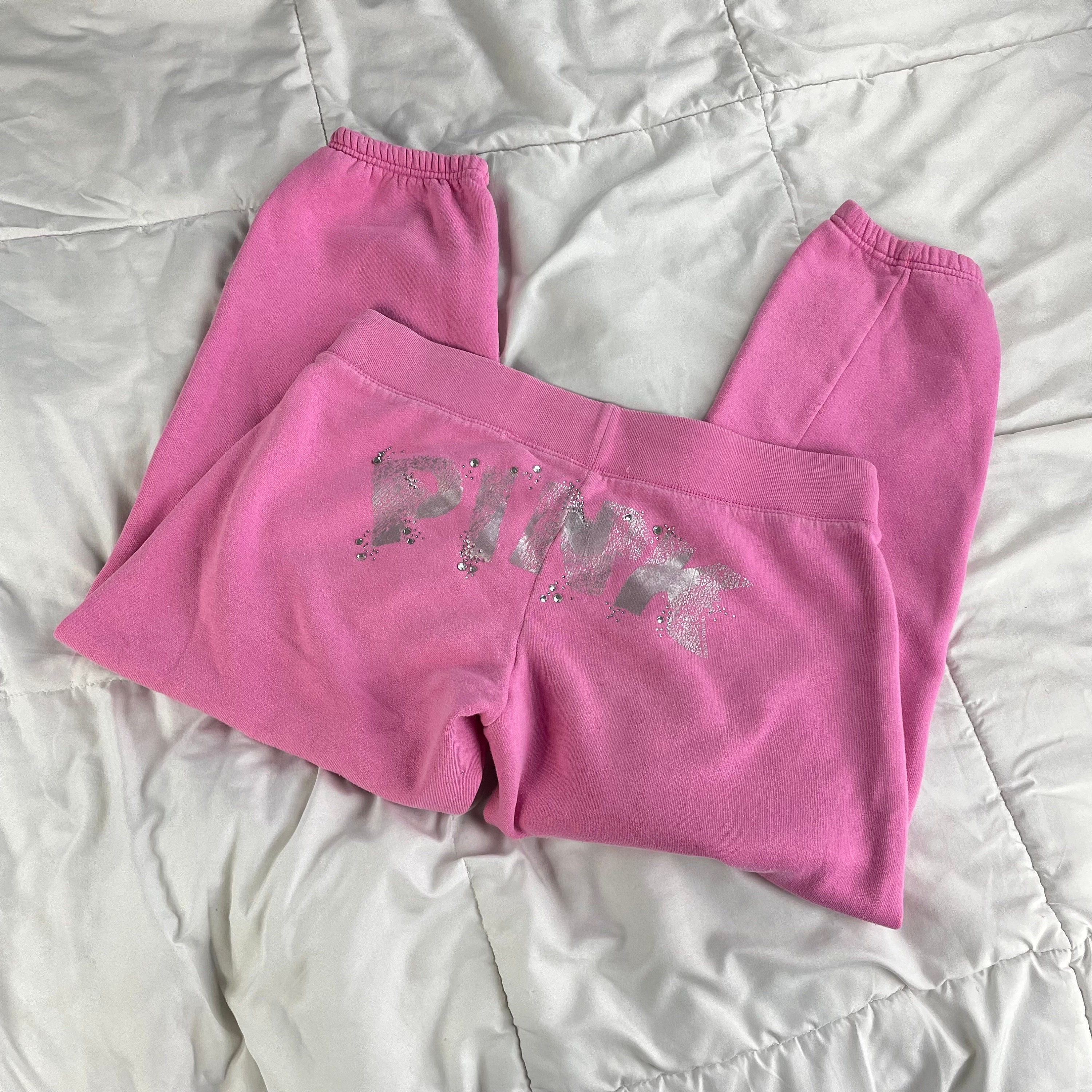 PINK Victoria's Secret Vintage Y2K 2000s Cropped Sweatpants