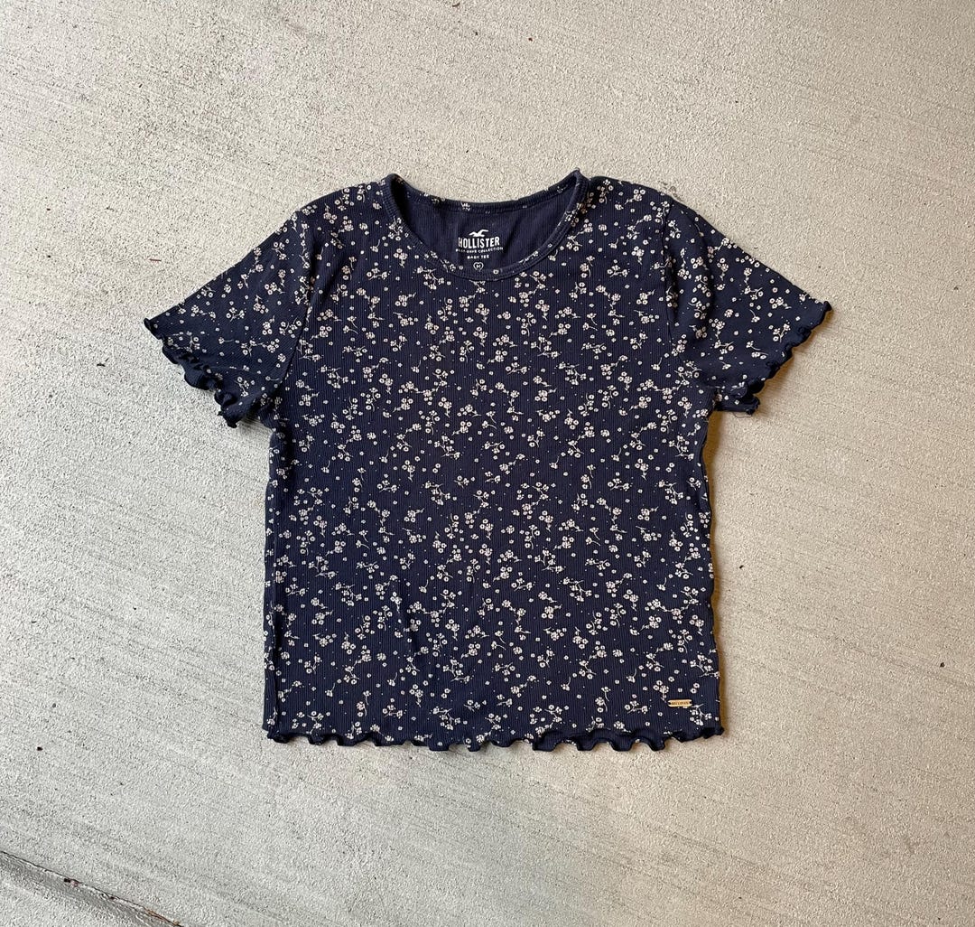 Y2k Hollister Floral Baby Tee Size S/m