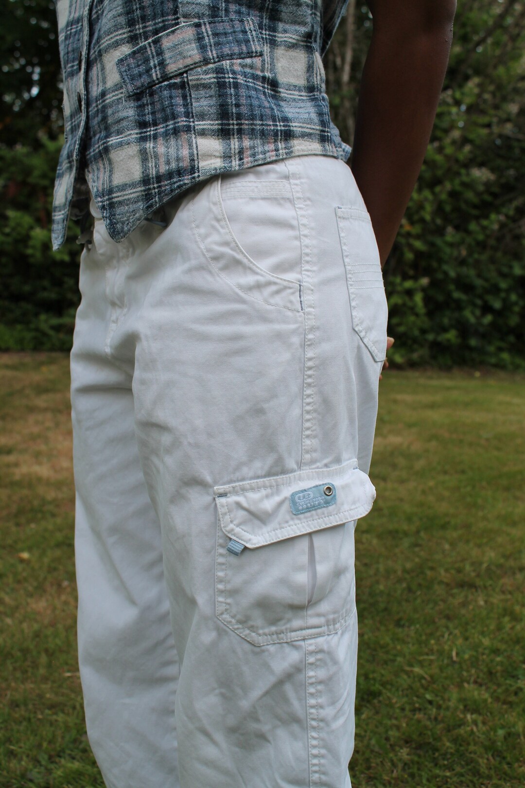 Vintage Y2K Long Cargo Shorts White | Union Bay Capri - Etsy